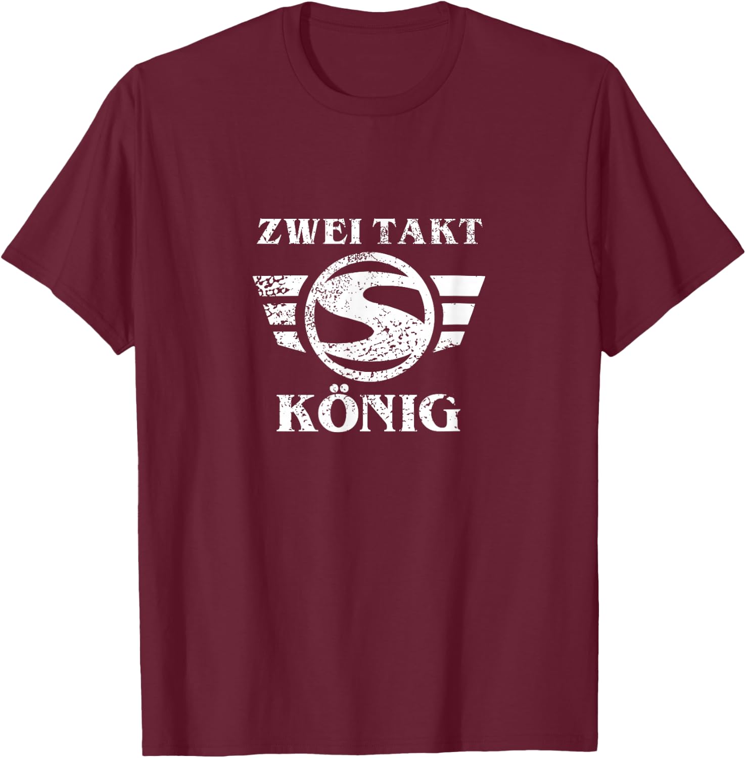 Suhl Simson S50 S51 Schwalbe Star Zweitaktmotor 2 Takt König T-Shirt - T-Shirt | Maroon