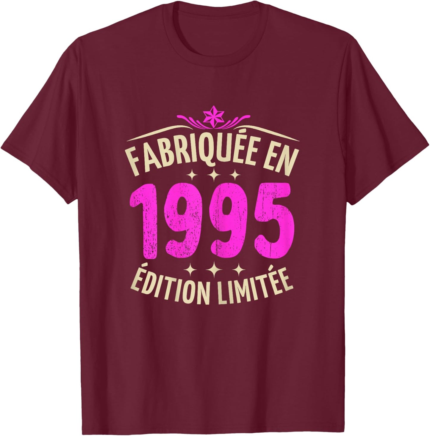 Woman 30 years birthday 30 years woman 1995 gift woman 30 , Black, Female X-Small T-Shirt - T-Shirt | Maroon