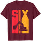 Kids 6th Birthday Boy 6 Year Old Construction Truck Excavator T-Shirt - T-Shirt | Maroon