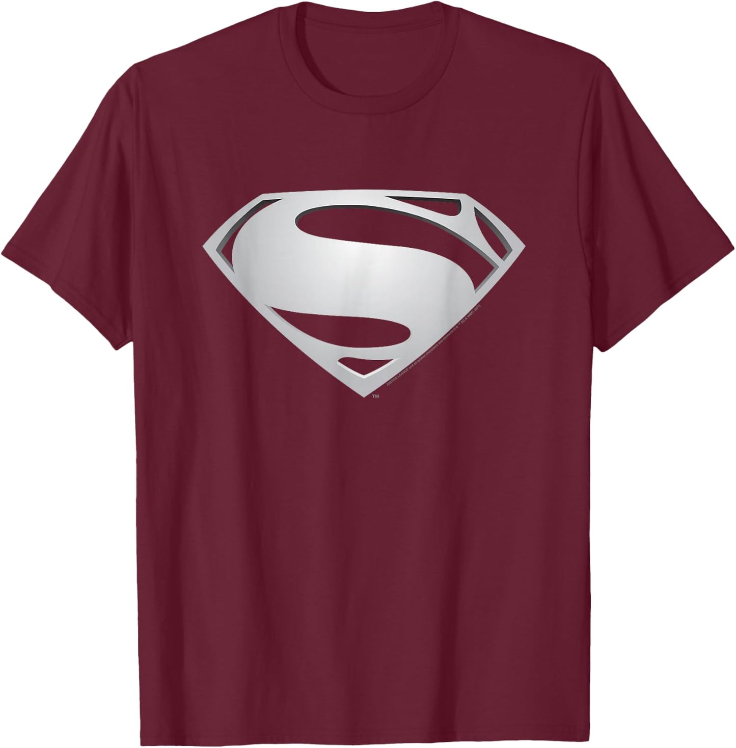 Zack Snyder's Justice League Superman Black Suit Icon T-Shirt - T-Shirt | Maroon