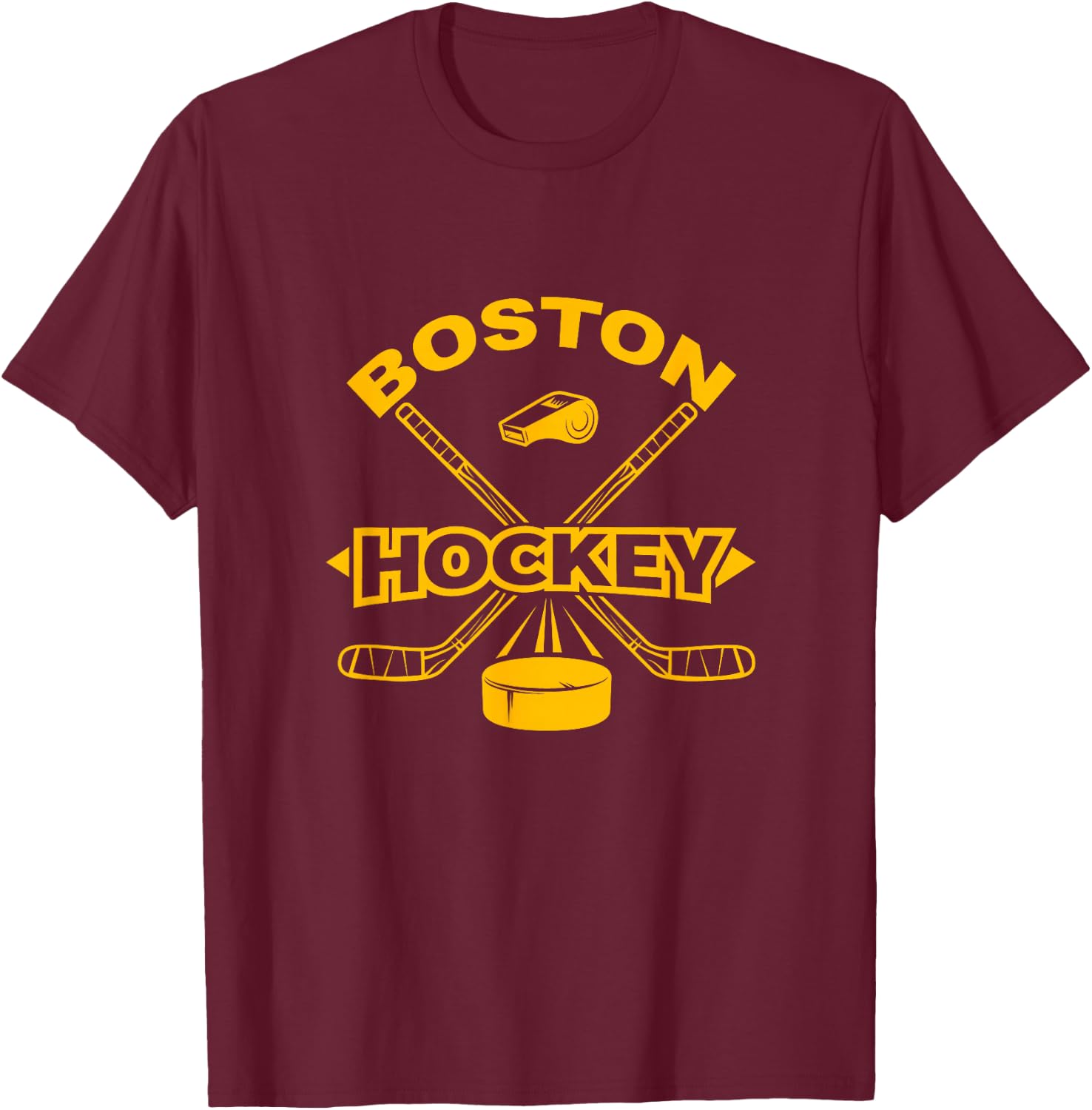Boston Hockey Vintage T-Shirt - T-Shirt | Maroon