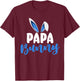 Papa Bunny Bunny Ears T-Shirt - T-Shirt | Maroon