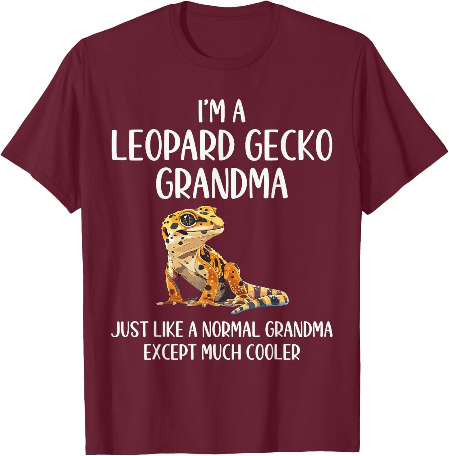 Leopard Gecko Grandma Definition Animals Lover Mothers Day T-Shirt - T-Shirt | Maroon