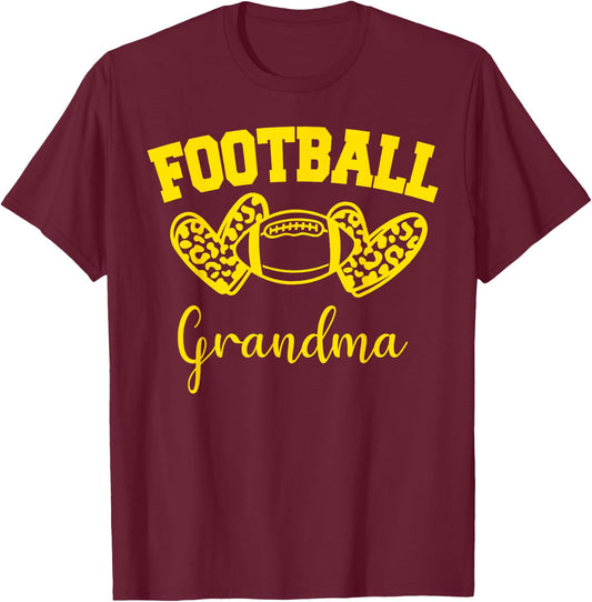 American Football Grandma Football Family Matching T-Shirt - T-Shirt | Maroon