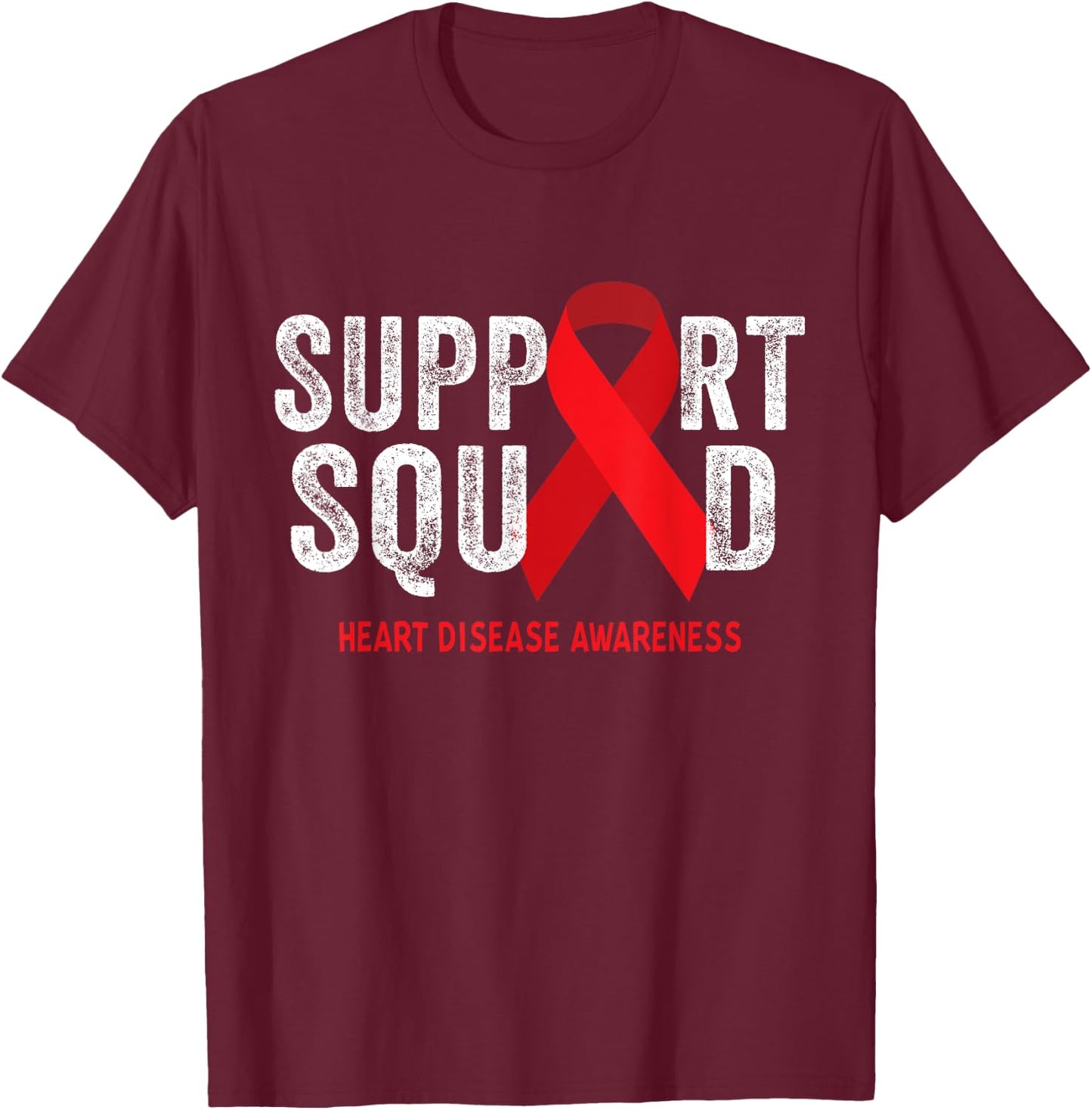 Heart Disease Awareness Month Open Heart Diseases Surgery T-Shirt - T-Shirt | Maroon