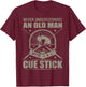 Never Underestimate an Old Man with a Cue Stick - Billiards T-Shirt - T-Shirt | Maroon