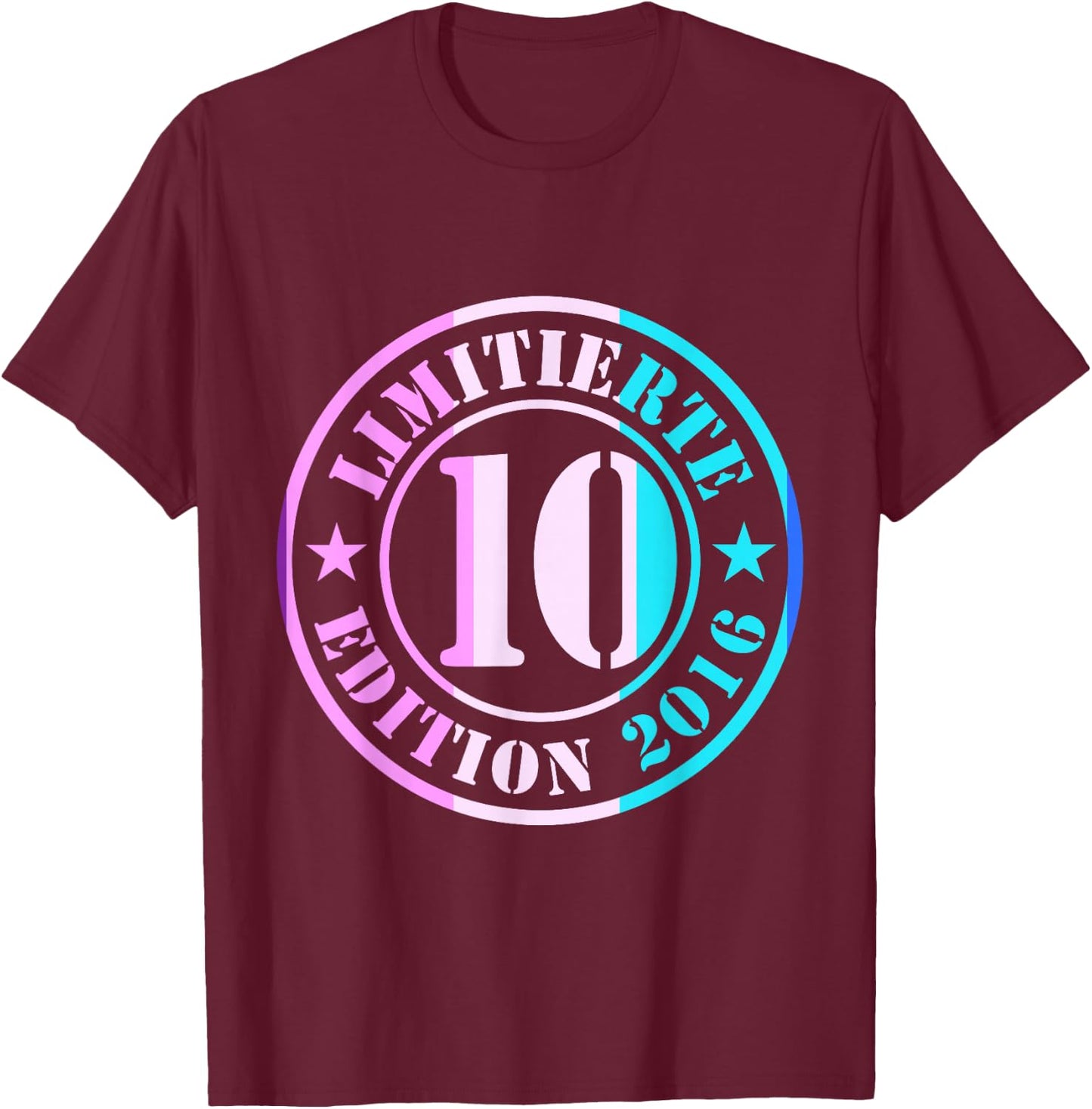 10. Geburtstag Junge Mädchen Limited Edition 2012 Jahre T-Shirt - T-Shirt | Maroon