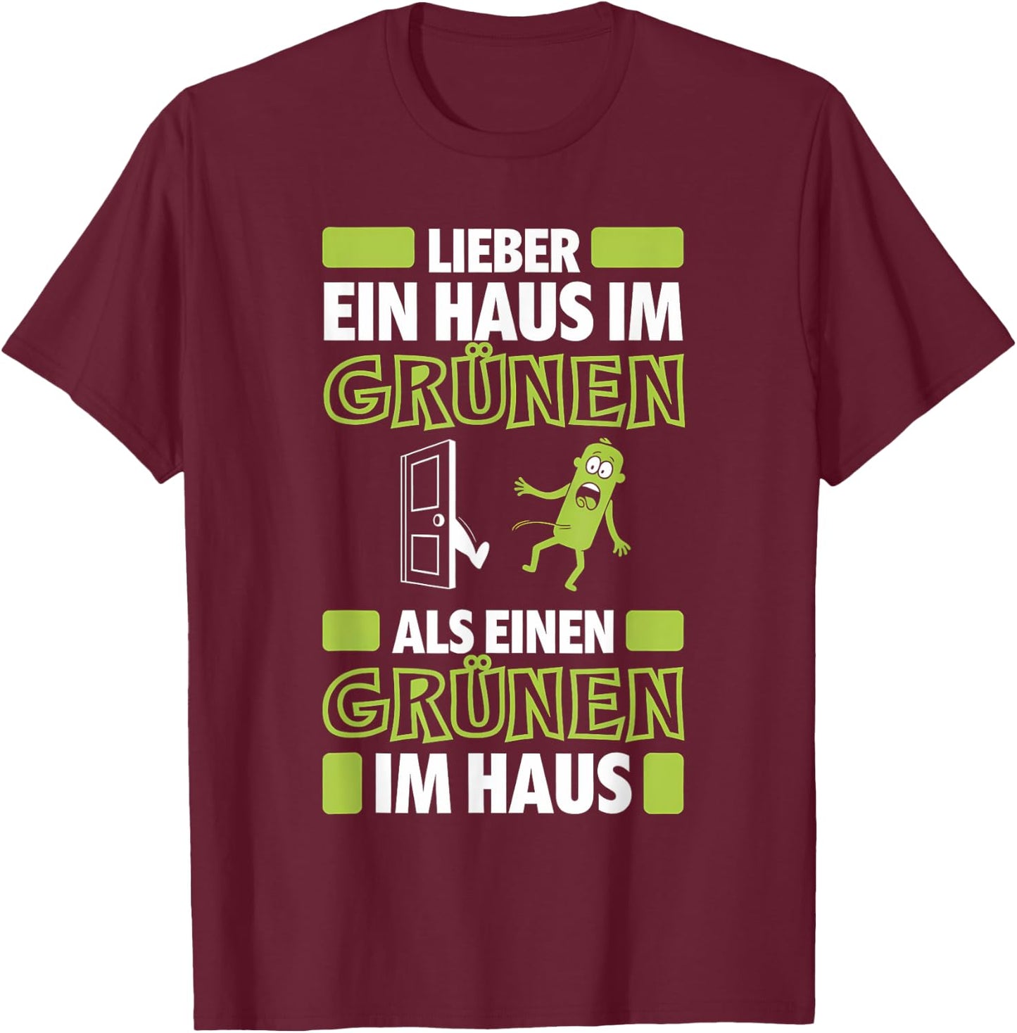 Anti-Green Politics Climate Activist Demo Against Green , black T-Shirt - T-Shirt | Maroon