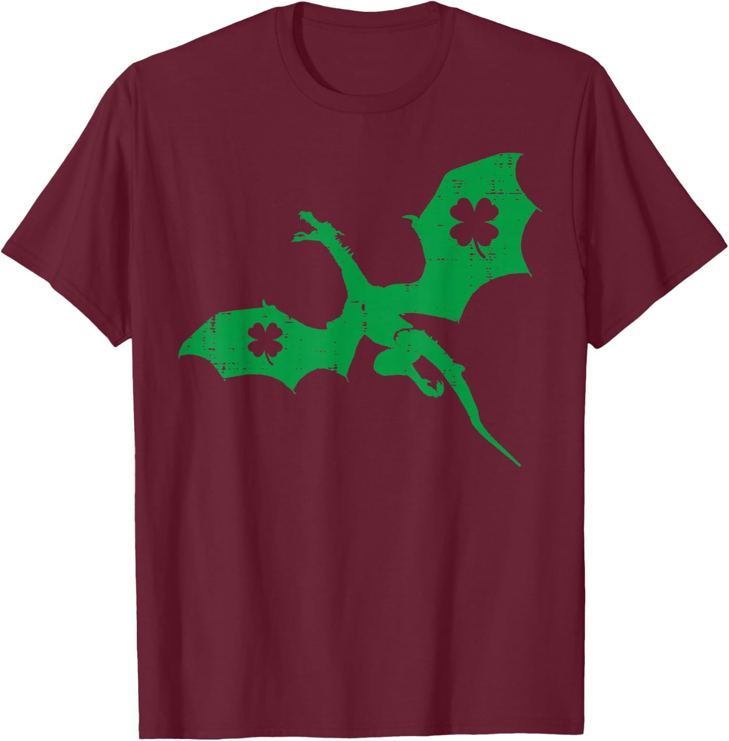 St Patricks Day Irish Dragon Saint Paddys Men Women Kids Boy T-Shirt - T-Shirt | Maroon