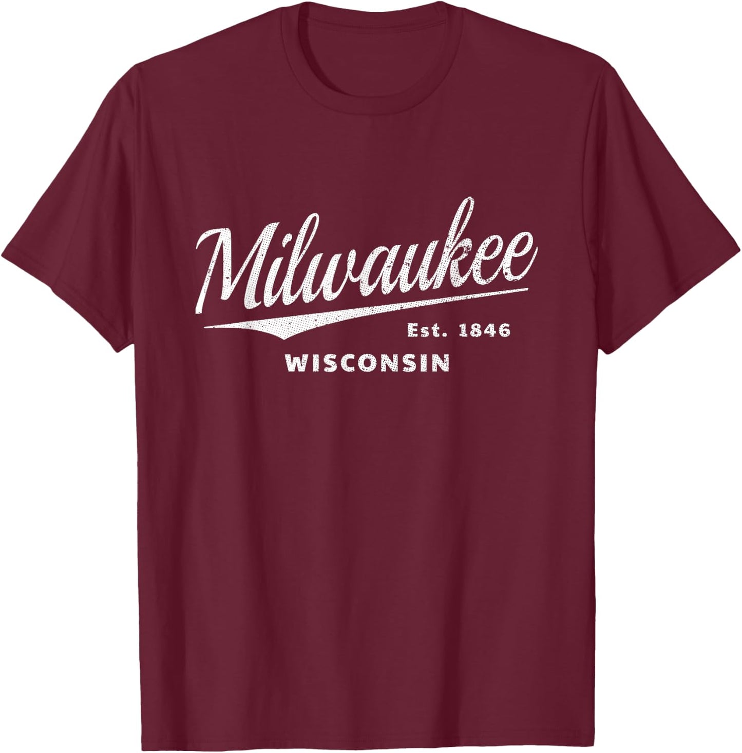 Milwaukee Wisconsin Milwaukeean Sportfan Vintage Milwaukee T-Shirt - T-Shirt | Maroon