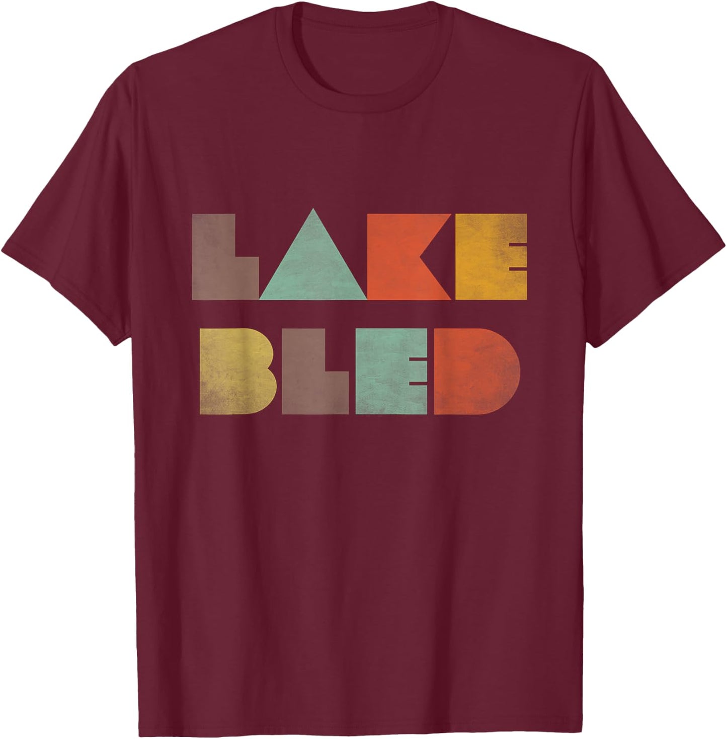 Lake Bled Vintage T-Shirt - T-Shirt | Maroon