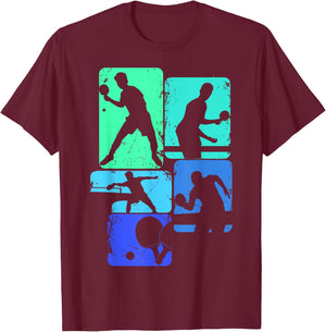 Table Tennis Ping Pong Children's Boys Men's T-Shirt - T-Shirt | Maroon