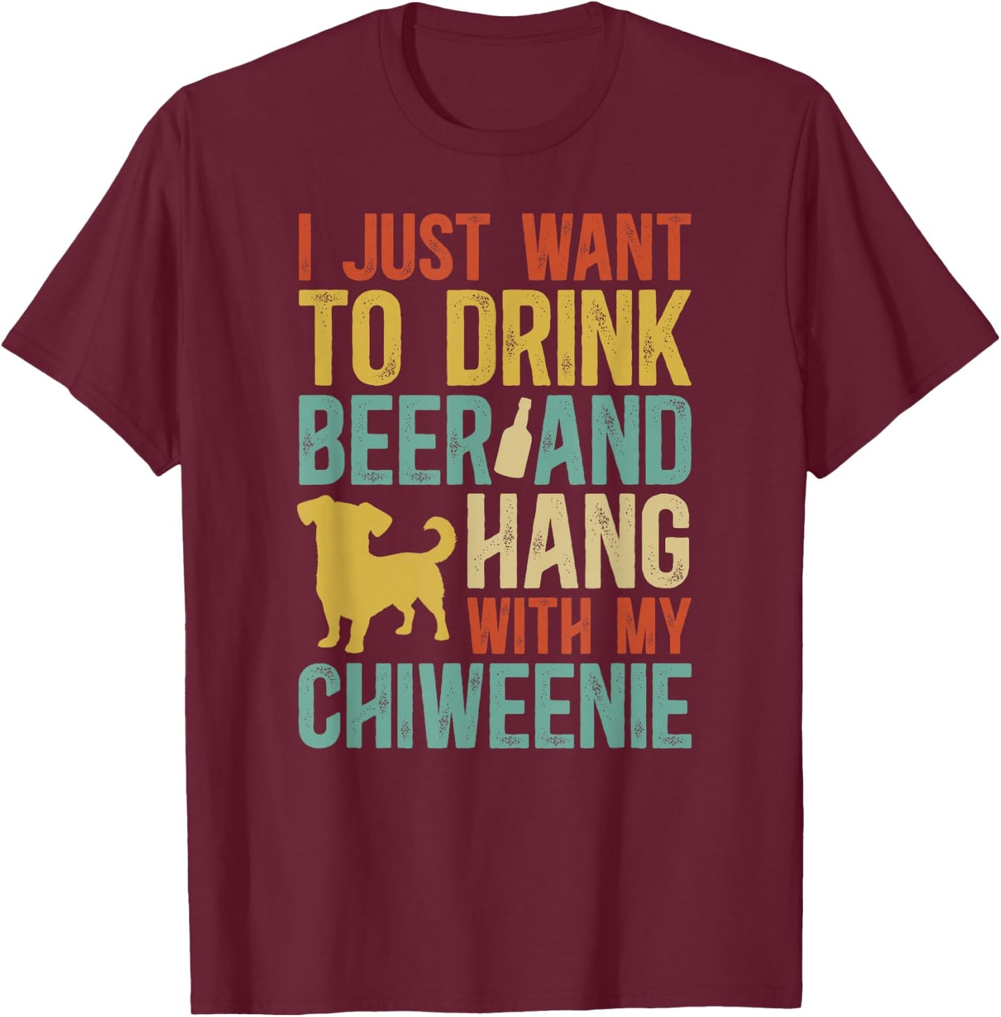 Chiweenie Owner Funny Chiweenie Mom Chiweenie Dad T-Shirt - T-Shirt | Maroon