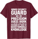 Armed Security Guard Inspector Officer Watchman Custodian T-Shirt - T-Shirt | Maroon