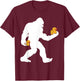 Sasquatch Big Foot Yetti Kids Rubber Duck T-Shirt - T-Shirt | Maroon