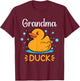 Rubber Duckies Grandma Duck Rubber Duck T-Shirt - T-Shirt | Maroon