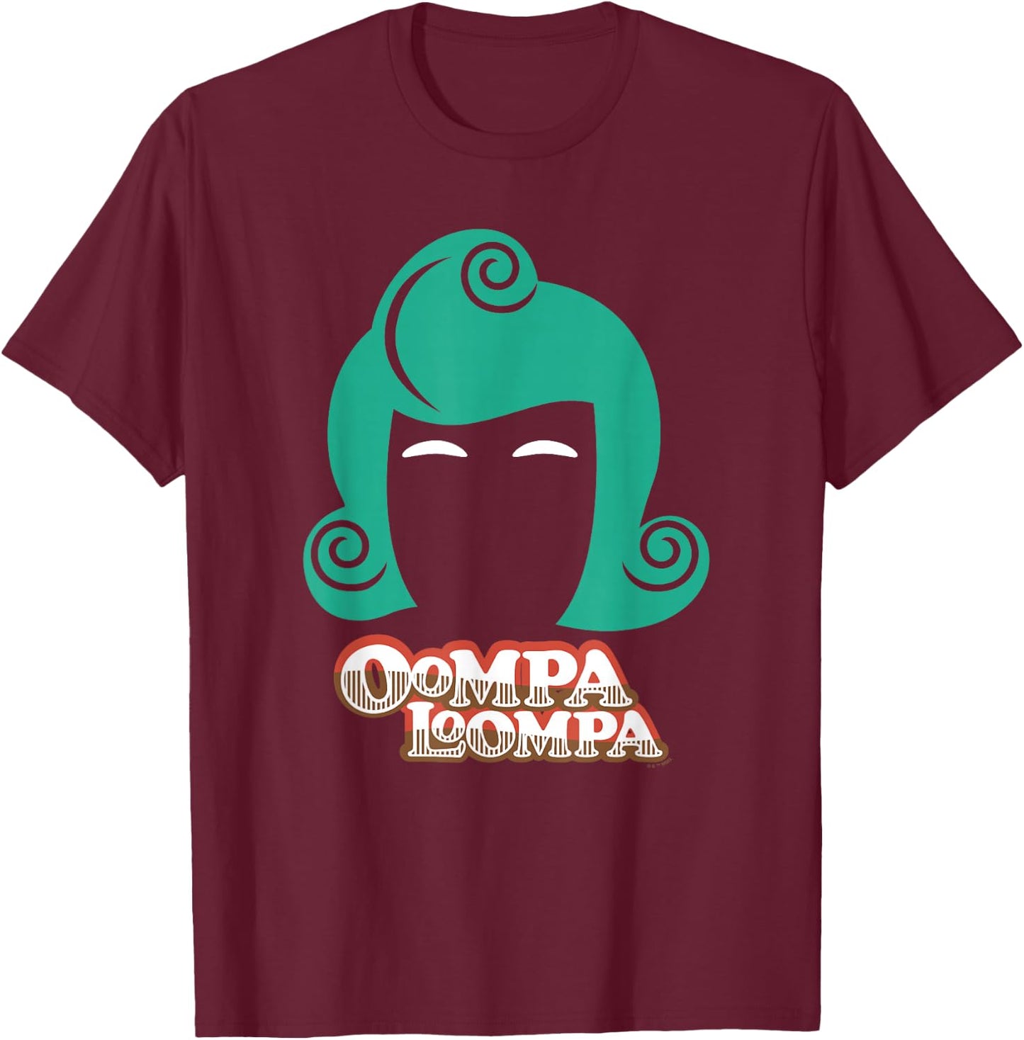 Willy Wonka And The Chocolate Factory Oompa Loompa Head T-Shirt - T-Shirt | Maroon