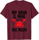 Kids My Yaya And Papa Love Me Grandkids Crab T-Shirt - T-Shirt | Maroon