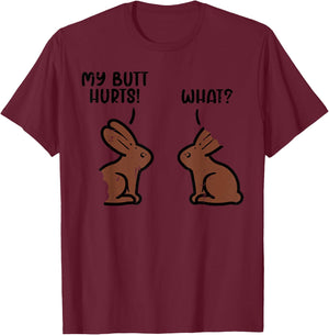 Chocolate Easter Bunnies Funny Rabbit Bunny Candy Men Women T-Shirt - T-Shirt | Maroon