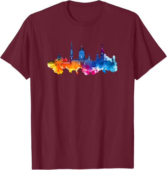 Skyline Hannover T-Shirt - T-Shirt | Maroon