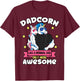 Dadcorn 1 Kid Father's Day Dad Unicorn Daughter Girl T-Shirt - T-Shirt | Maroon
