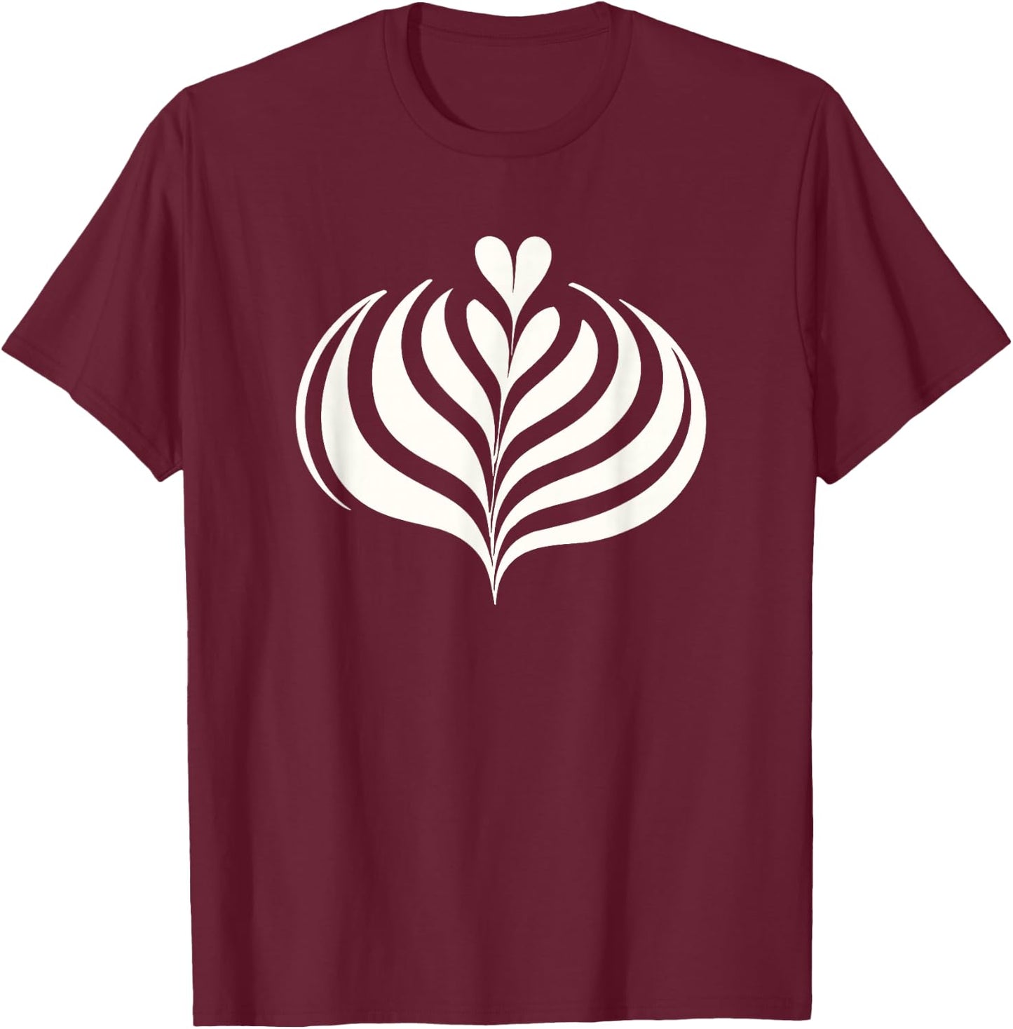 Latte Art, Rosetta Latte Art, Barista T-Shirt - T-Shirt | Maroon