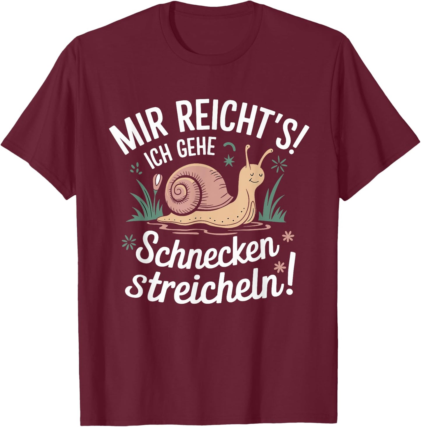 Snails Funny Children's Outfit Great Idea , black T-Shirt - T-Shirt | Maroon