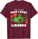 Just A Girl Who Loves Lizards - Cute Girls Lizard T-Shirt - T-Shirt | Maroon