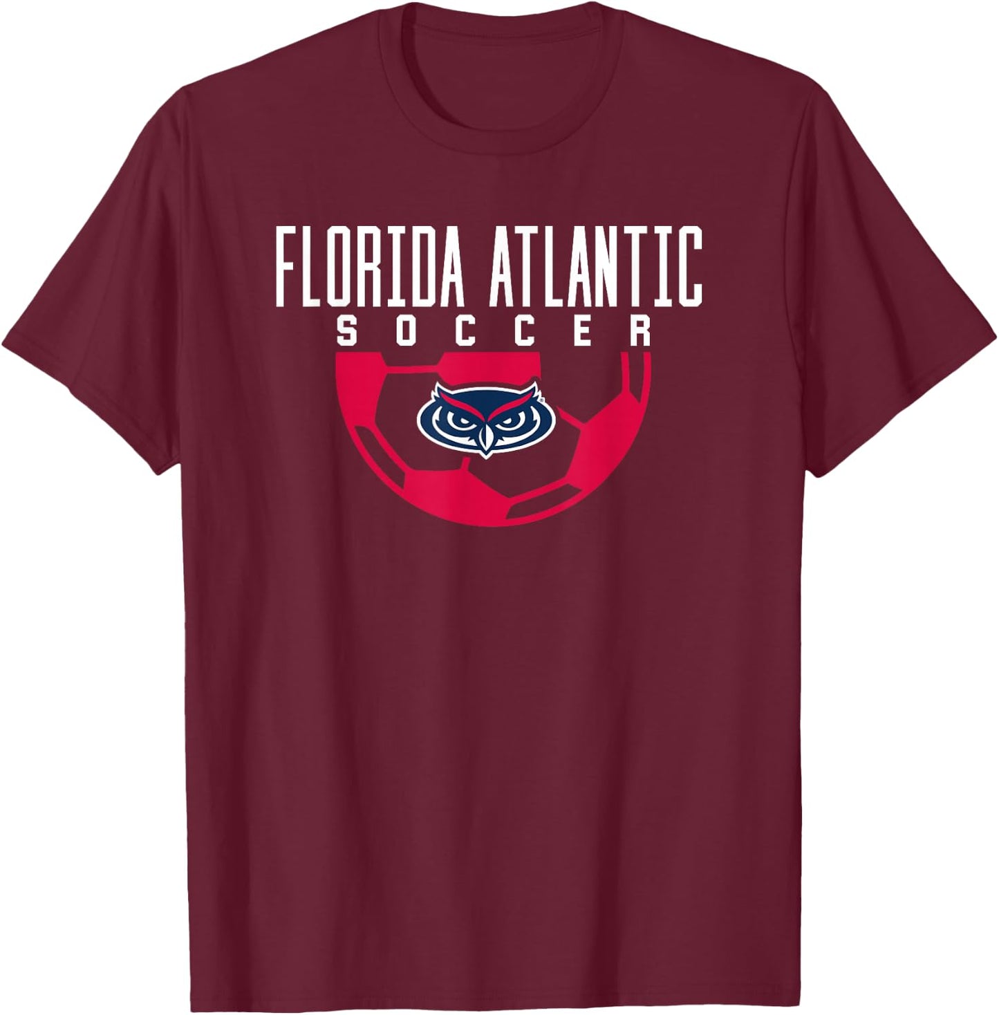 Florida Atlantic University FAU Owls Soccer T-Shirt - T-Shirt | Maroon
