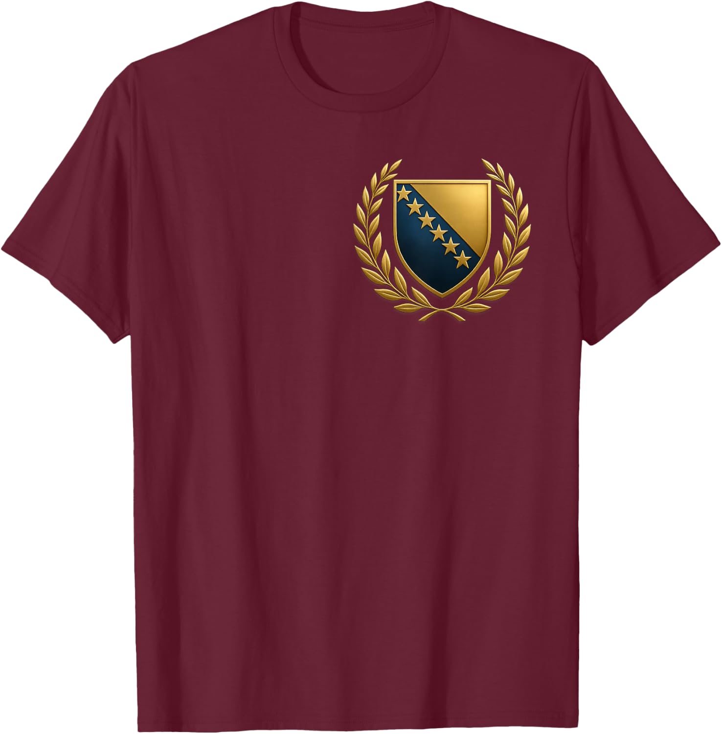 Bosnisches Wappen - Bosna i Hercegovina T-Shirt - T-Shirt | Maroon
