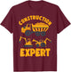 Construction Truck Excavator Excavator Expert for Boys Toddlers T-Shirt - T-Shirt | Maroon