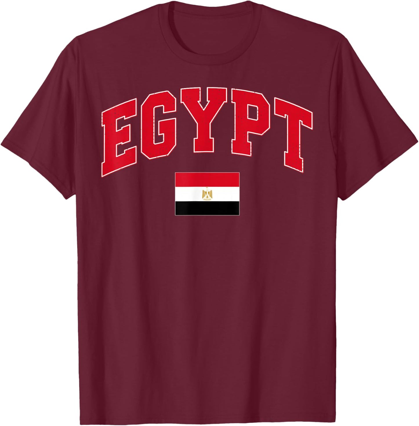 Egypt Flag Colors Shirt Proud Egyptian T-Shirt - T-Shirt | Maroon