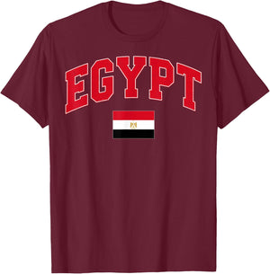 Egypt Flag Colors Shirt Proud Egyptian T-Shirt - T-Shirt | Maroon
