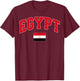 Egypt Flag Colors Shirt Proud Egyptian T-Shirt - T-Shirt | Maroon
