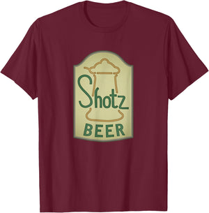 Shotz Beer T-Shirt - T-Shirt | Maroon