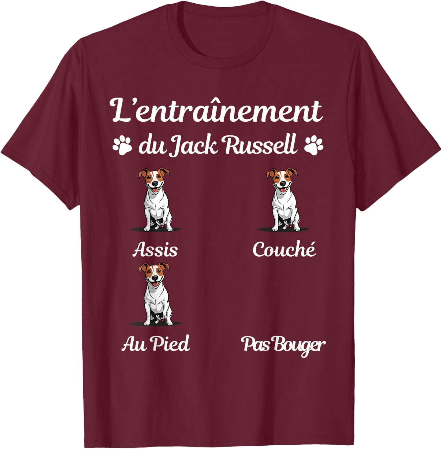Jack Russell Funny Funny Gift Woman Man Jack Russell T-Shirt - T-Shirt | Maroon