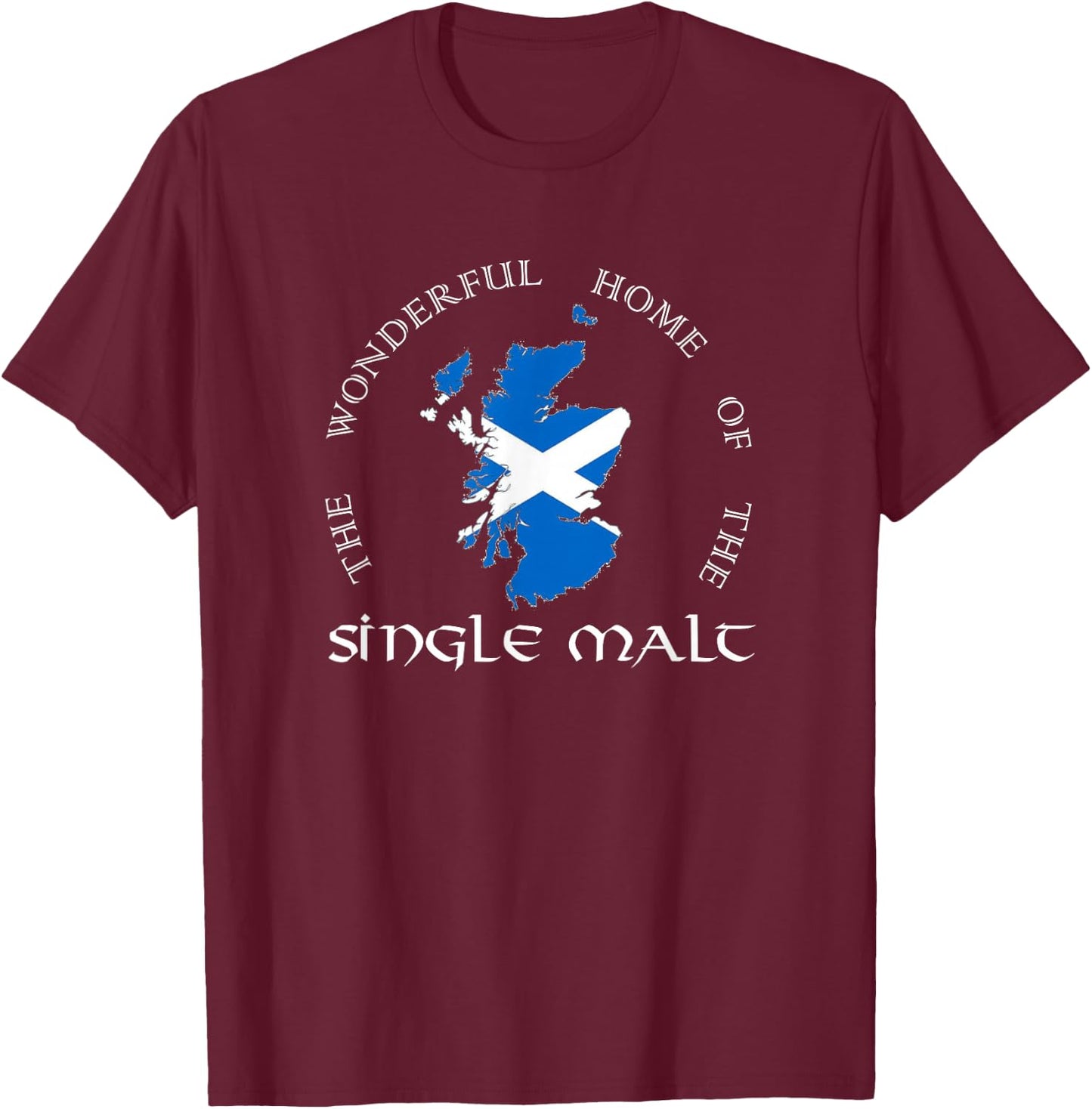 Home of the Single Malt für Whiskey Liebhaber und Genießer T-Shirt - T-Shirt | Maroon