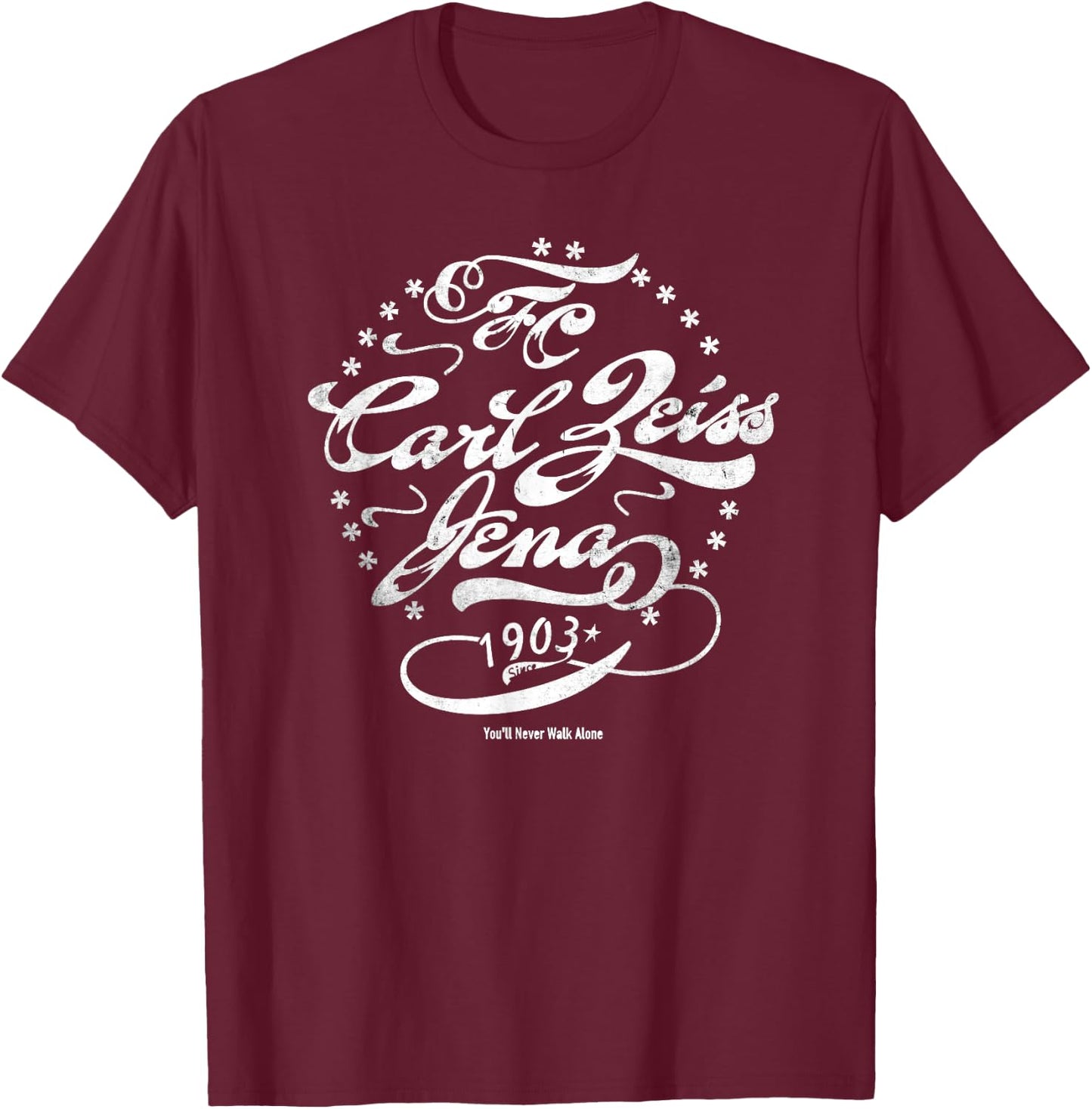 Jena Paradies City FCC Fußball 1903 Saale blau T-Shirt - T-Shirt | Maroon