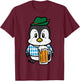 Penguin Bavarian Octoberfest German Oktoberfest Men Women T-Shirt - T-Shirt | Maroon