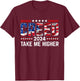 Creed '24 Take Me Higher Creed 2024 Take Me Higher Us Flag T-Shirt - T-Shirt | Maroon