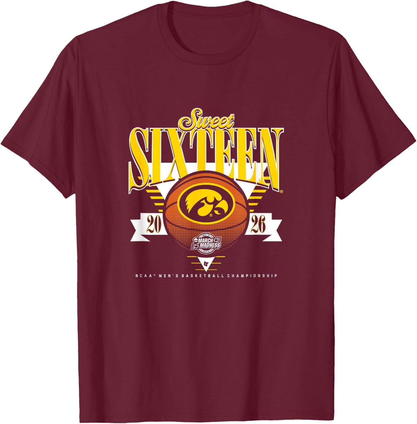 Iowa Hawkeyes MBB - 2026 Sweet Sixteen T-Shirt - T-Shirt | Maroon