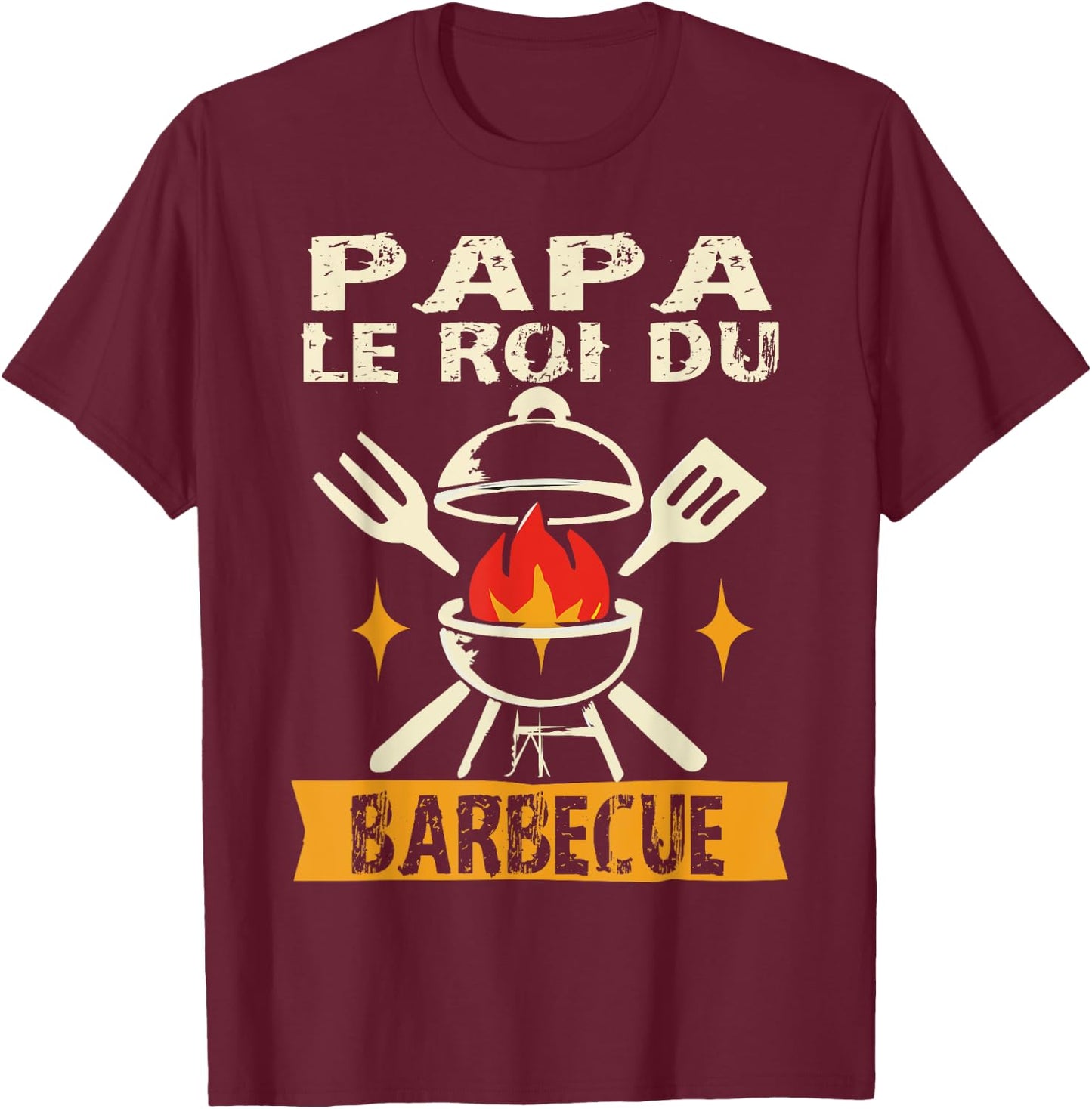Barbecue Humour Été Grillade Roi Du Bbq Maître Du Grill T-Shirt - T-Shirt | Maroon