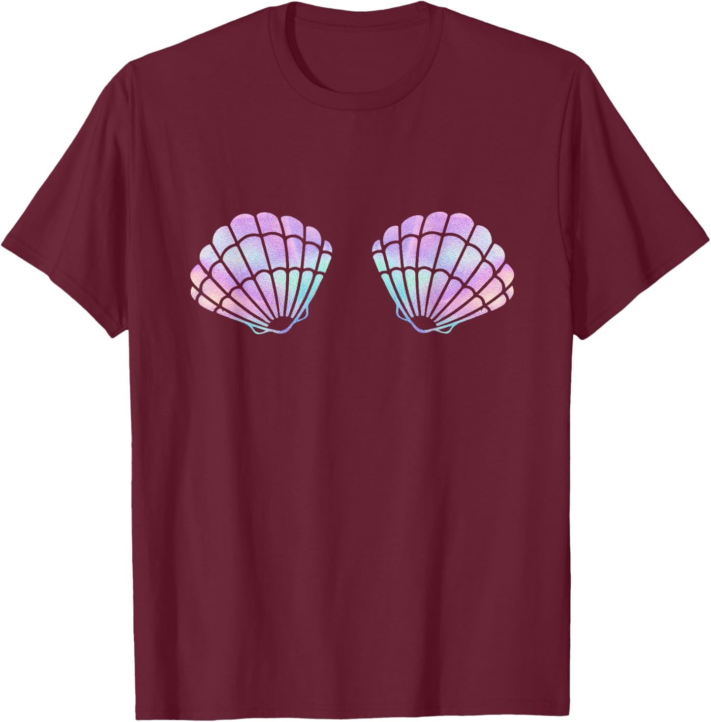 Mermaid Costume Fancy Dress Carnival , black T-Shirt - T-Shirt | Maroon