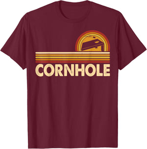 Cornhole Art Women Corn Hole Players Funny Cornhole T-Shirt - T-Shirt | Maroon