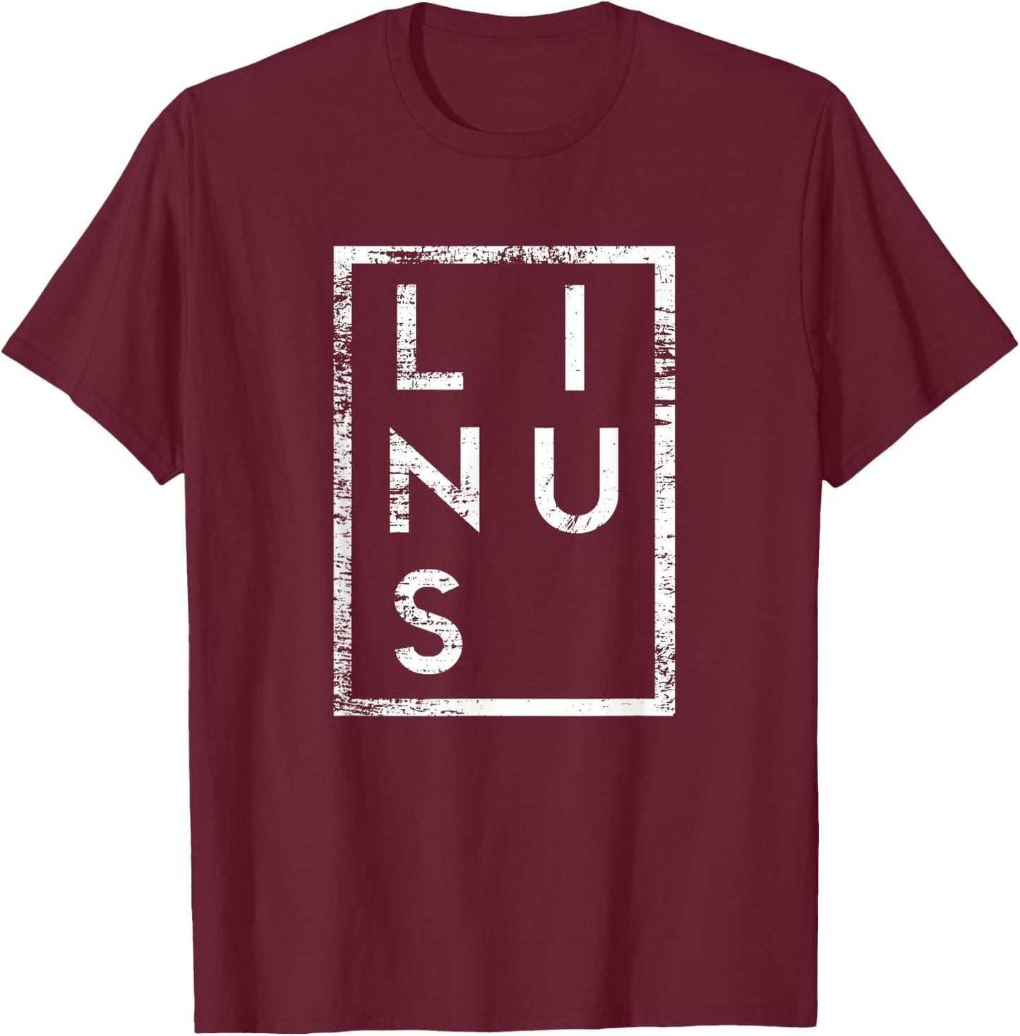 Linus Minimalismus T-Shirt - T-Shirt | Maroon