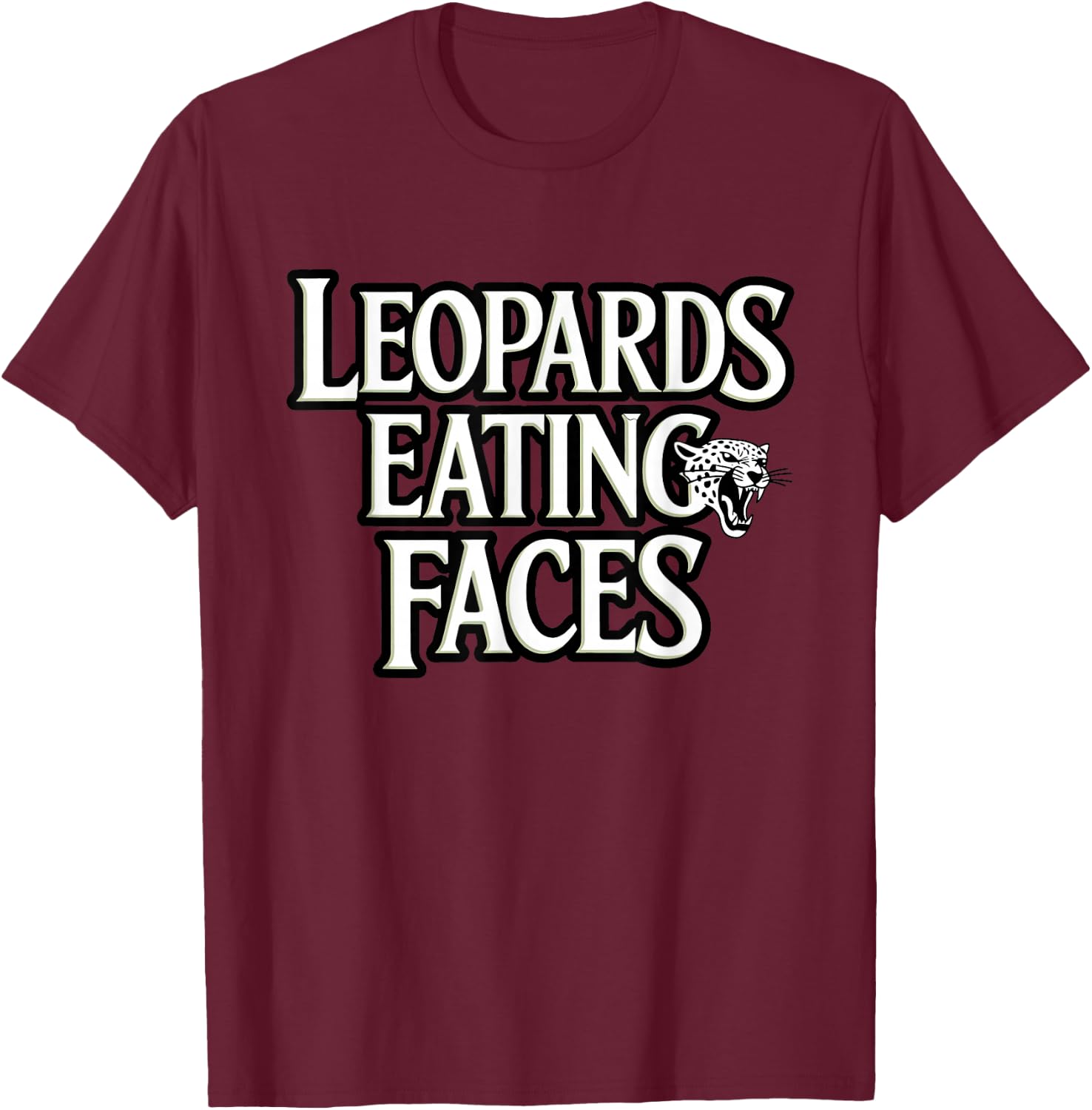 Leopards Eating Faces Regretful Voter Consequences Funny T-Shirt - T-Shirt | Maroon