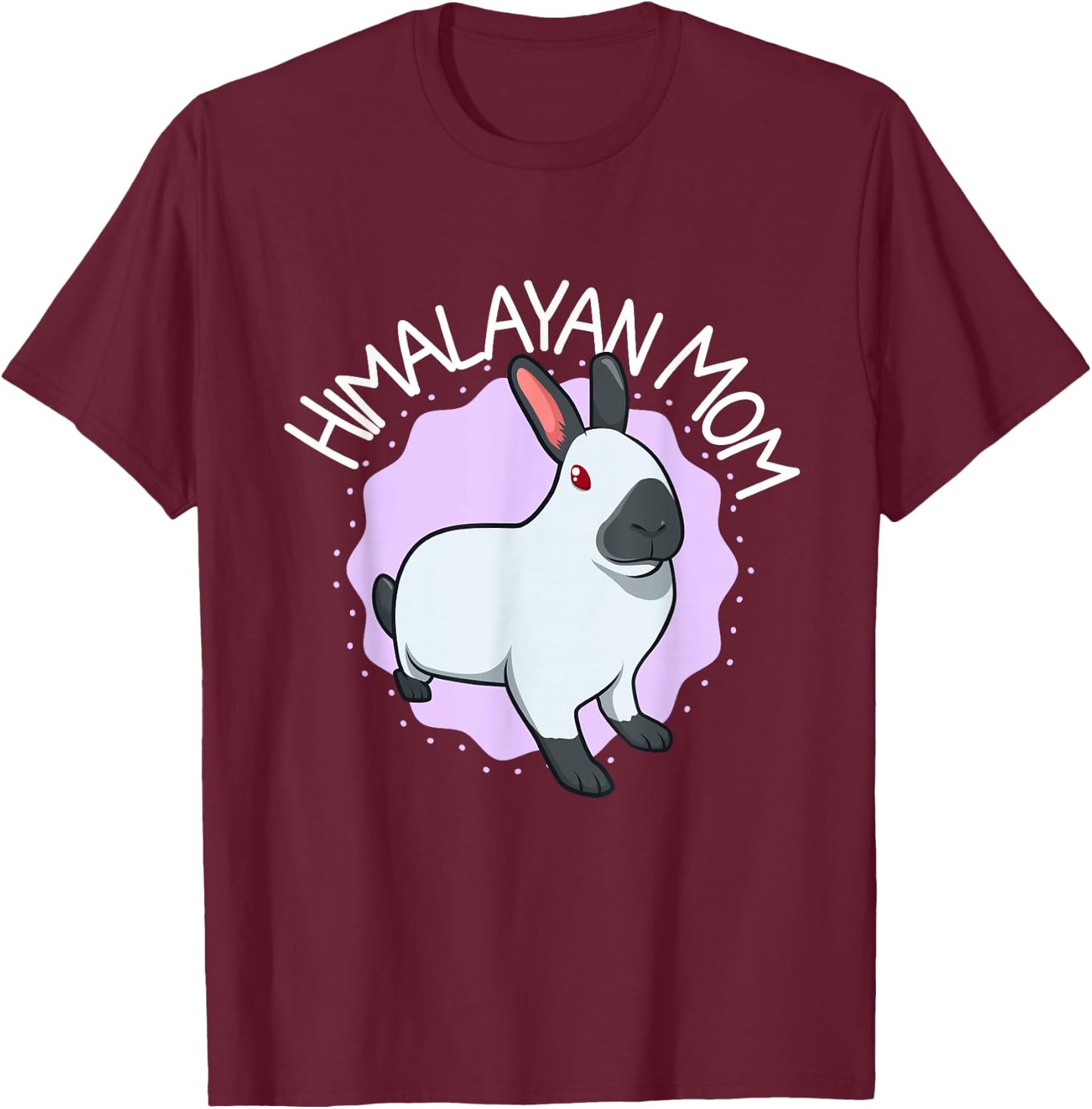 Himalayan Rabbit Mom T-Shirt - T-Shirt | Maroon