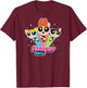 Cartoon Network The Powerpuff Girls Logo With Snowflakes , black T-Shirt - T-Shirt | Maroon