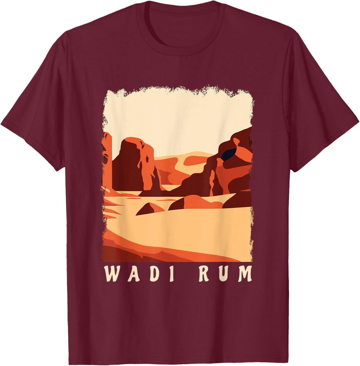 Wadi Rum Jordan Travel Vacation Souvenir T-Shirt - T-Shirt | Maroon