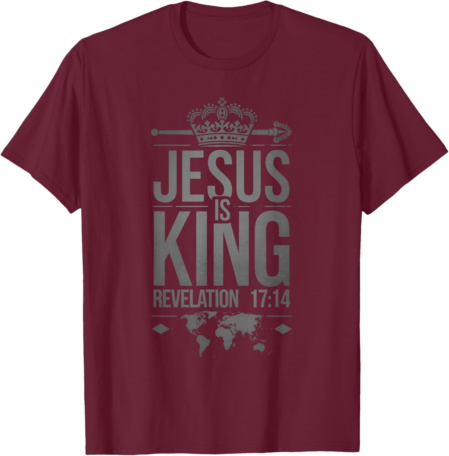 Jesus is King New Jesus is King T-Shirt - T-Shirt | Maroon